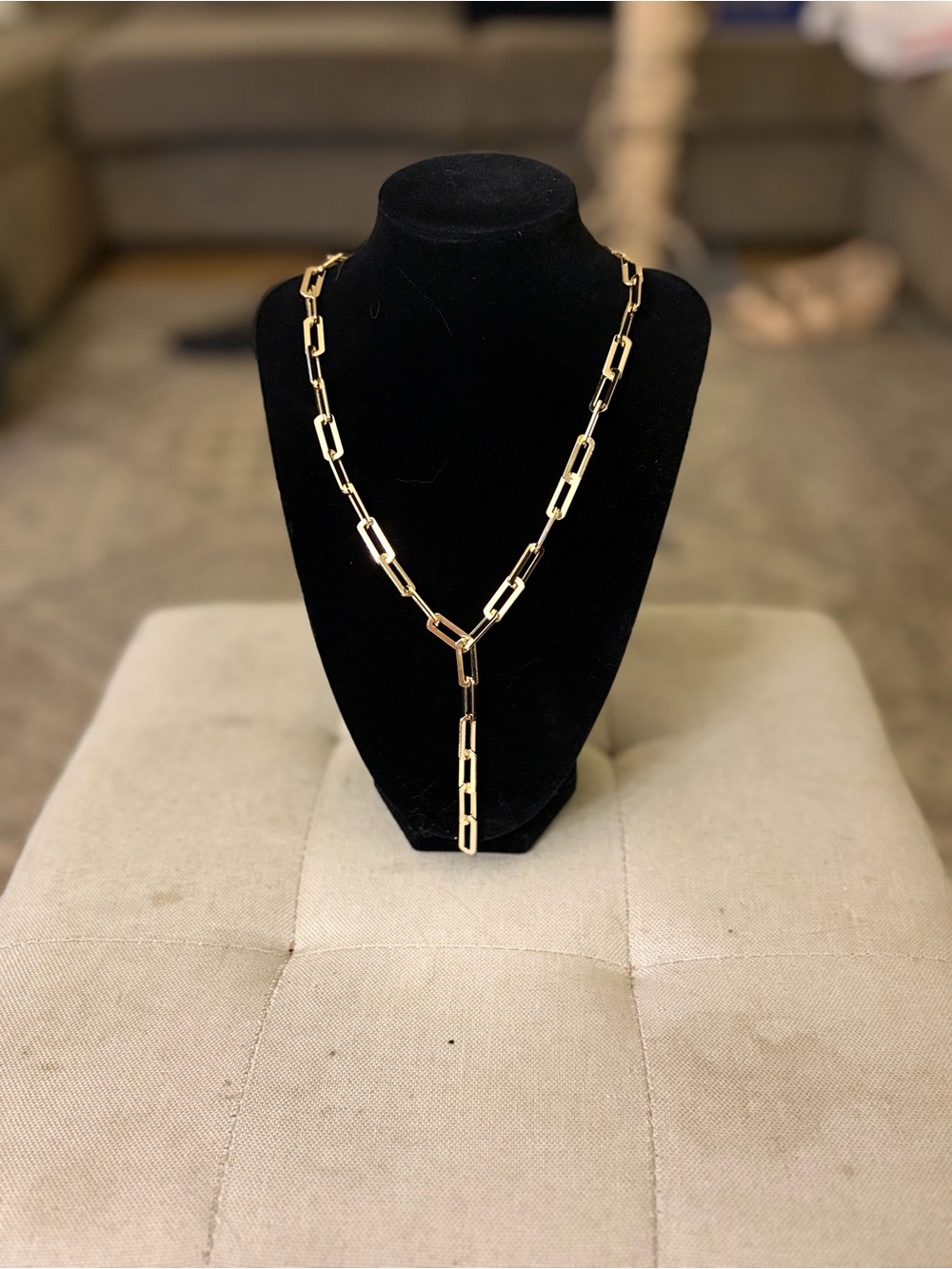 Park Lane Collins Gold Paperclip Lariat Necklace